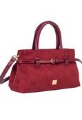 Front Buckle Baguette Bag - Burgundy / F/S image