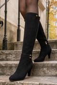 Buckled Knee High Boot - Black / 39 image