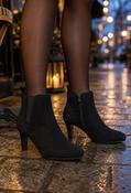 Diamante Heeled Ankle Boot - Black / 40 image