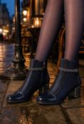 Shimmer Ankle Boot - Navy / 40 image
