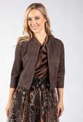 Carine Faux Suede Jacket - Chocolate / 16 image