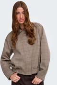 Onlursula Check Bomber Jacket - Beige Mix / XL image
