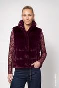 Faux Fur Gilet - Bordeaux / 36 image