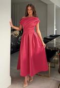 Betty Asymmetric Midi Dress - Coral / 8 image