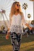 Crochet Knit Top - White / F/S image
