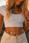 Golden Chain Belt - Brown / F/S