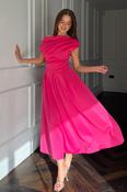 Betty Asymmetric Midi Dress - Hot Pink / 10 image
