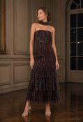 Animal Print Bandeau Dress - Wine / 14 image