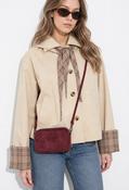 Faux Suede Crossbody Bag - Wine / F/S image