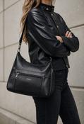 Faux Leather Crossbody Bag - Black / F/S image