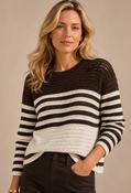 Lesley Striped Knit Jumper - Brown / 36 image