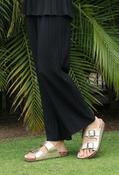 Soft Metallic Double Strap Sandal - Gold / 37 image