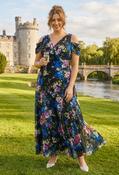 Jasmine Cold Shoulder Curve+ Maxi Dress - Black / 16 image