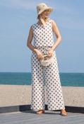 Wide Leg Polka Dot Trousers - Brown / F/S image