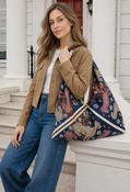 Abstract Print Tote Bag - Navy / F/S image