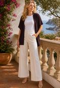 Fine Knit Open Cardigan - Brown / F/S