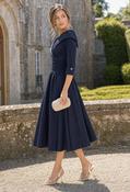 Midi Wrap Dress - Navy / 10 image