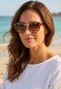 Rounded Cat-eye Sunglasses - Khaki / One image