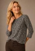 Carina Ditsy Print Top - Chocolate / 42