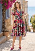 Button Front Abstract Dress - Pink / 14 image
