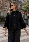 Faux Fur Trim Jacket - Black / F/S image