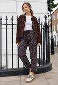 Leopard Print Side Detail Joggers - Brown Mix / S image