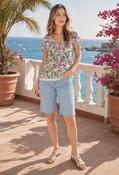 Emir Leaf Print Top - Pink Mix / 18 image