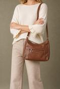 Faux Leather Crossbody Bag - Brown / F/S image