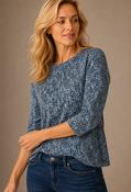 Carina Ditsy Print Top - Blue / 44 image