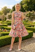 Dance Floral Belted Dress - Green Mix / 14 image
