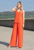 Cleo Gold Detail Sleeveless Co-Ord - Orange / F/S image