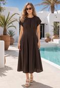 Pleated Midi Dress image
