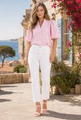 Bonbon Striped Blouse - Pink/White / 18 image