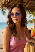 Half Frame Aviator Sunglasses image