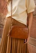 Crossbody Faux Leather Bag - Camel / F/S image