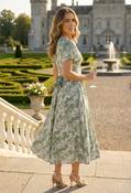 Oyo Floral Midi Dress - Sage / 18