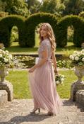 Embellished Maxi Dress With Sash Belt - Frosted Pink / 8 image