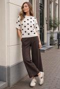 Maje Polka Dot Knit Jumper - Beige Mix / F/S image