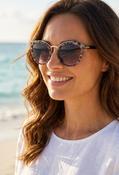 Rounded Cat-eye Sunglasses - Grey / One image