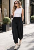 Balloon Harem Trousers - Black / F/S image