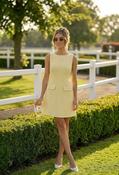 Athenia Tweed Mini Dress - Yellow / 18 image