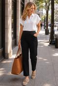 Pamina Pull On Trousers - Black / 38 image
