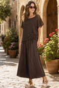 2 in 1 Summer Maxi Dress - Brown / F/S image