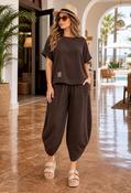 Relaxed Fit Co-Ord Set - Brown / F/S image