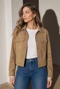 Corner Faux Suede Jacket - Camel / 12 image