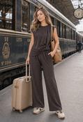 Twist-Front Co-Ord Set - Brown / F/S