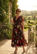 Isabelle Curve+ Float Sleeve Maxi Dress - Black Mix / 12 image