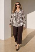 Satin Touch Animal Print Blouse - Brown Mix / F/S image