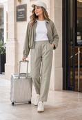 Myha Airy Relaxed City Trousers - Pale Olive / 42 image