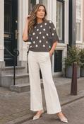 Maje Polka Dot Knit Jumper - Taupe Mix / F/S